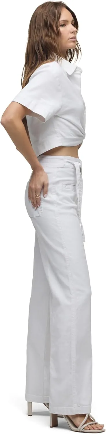 HUDSON Women's Tie Waist Wide Leg Trouser