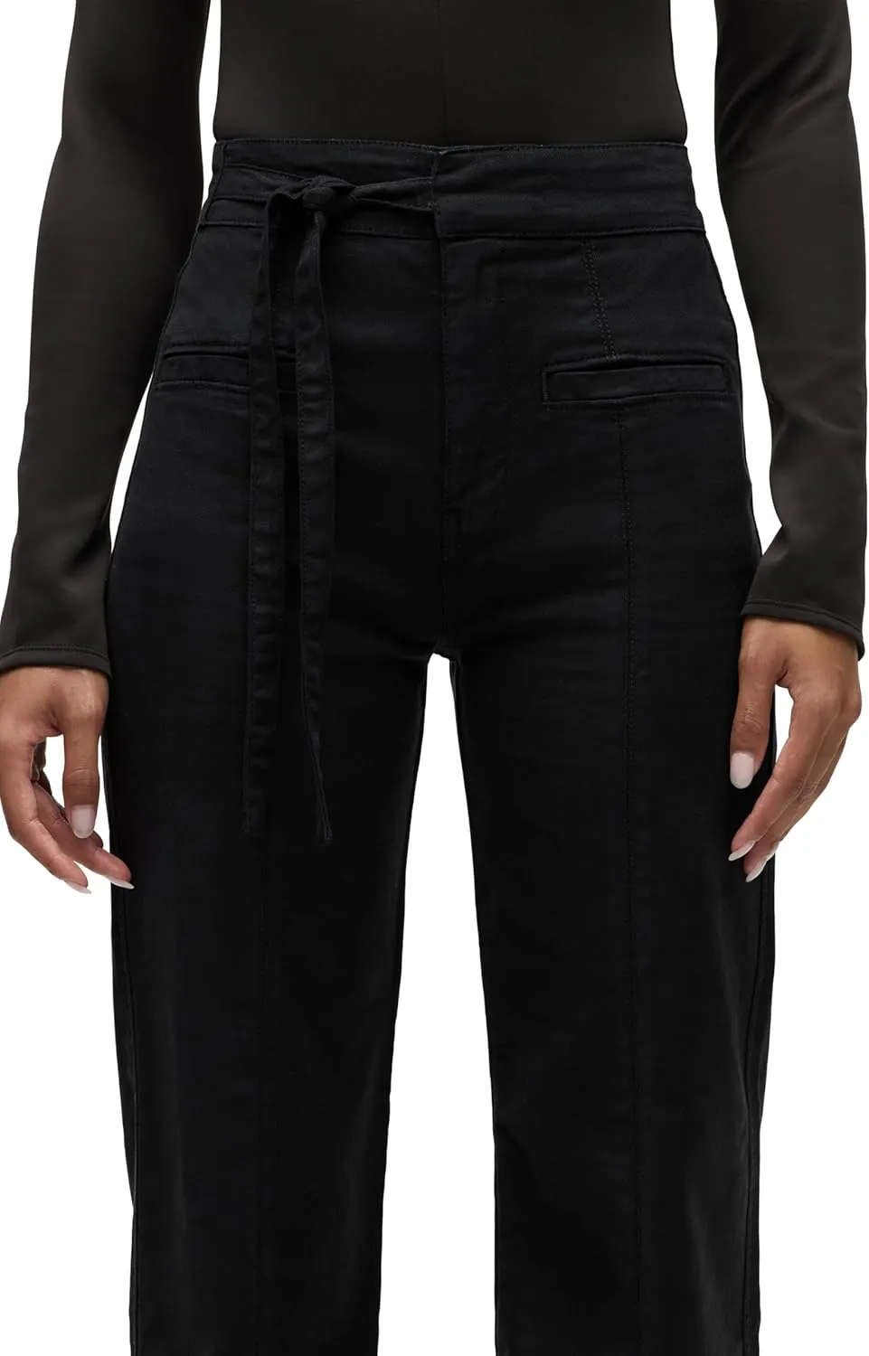 HUDSON Women's Tie Waist Wide Leg Trouser