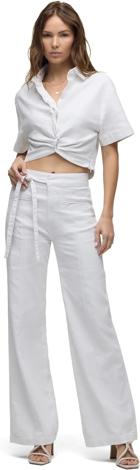 HUDSON Women's Tie Waist Wide Leg Trouser
