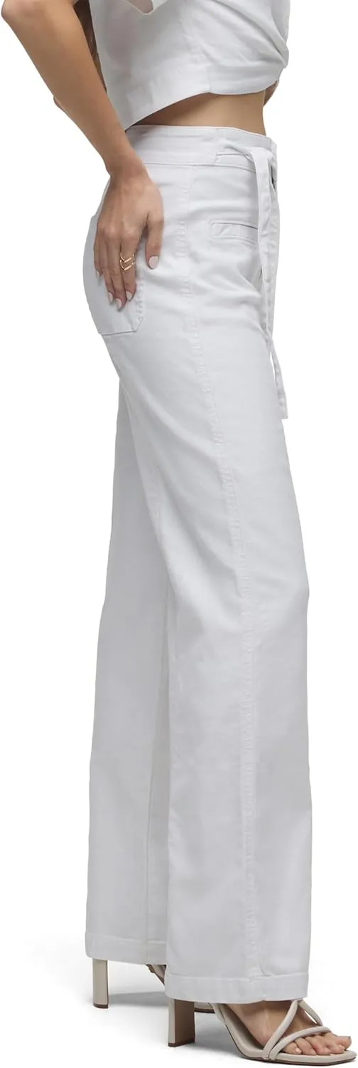 HUDSON Women's Tie Waist Wide Leg Trouser