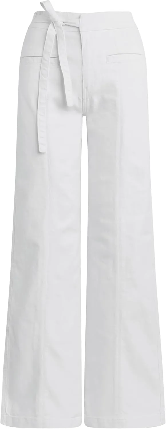 HUDSON Women's Tie Waist Wide Leg Trouser