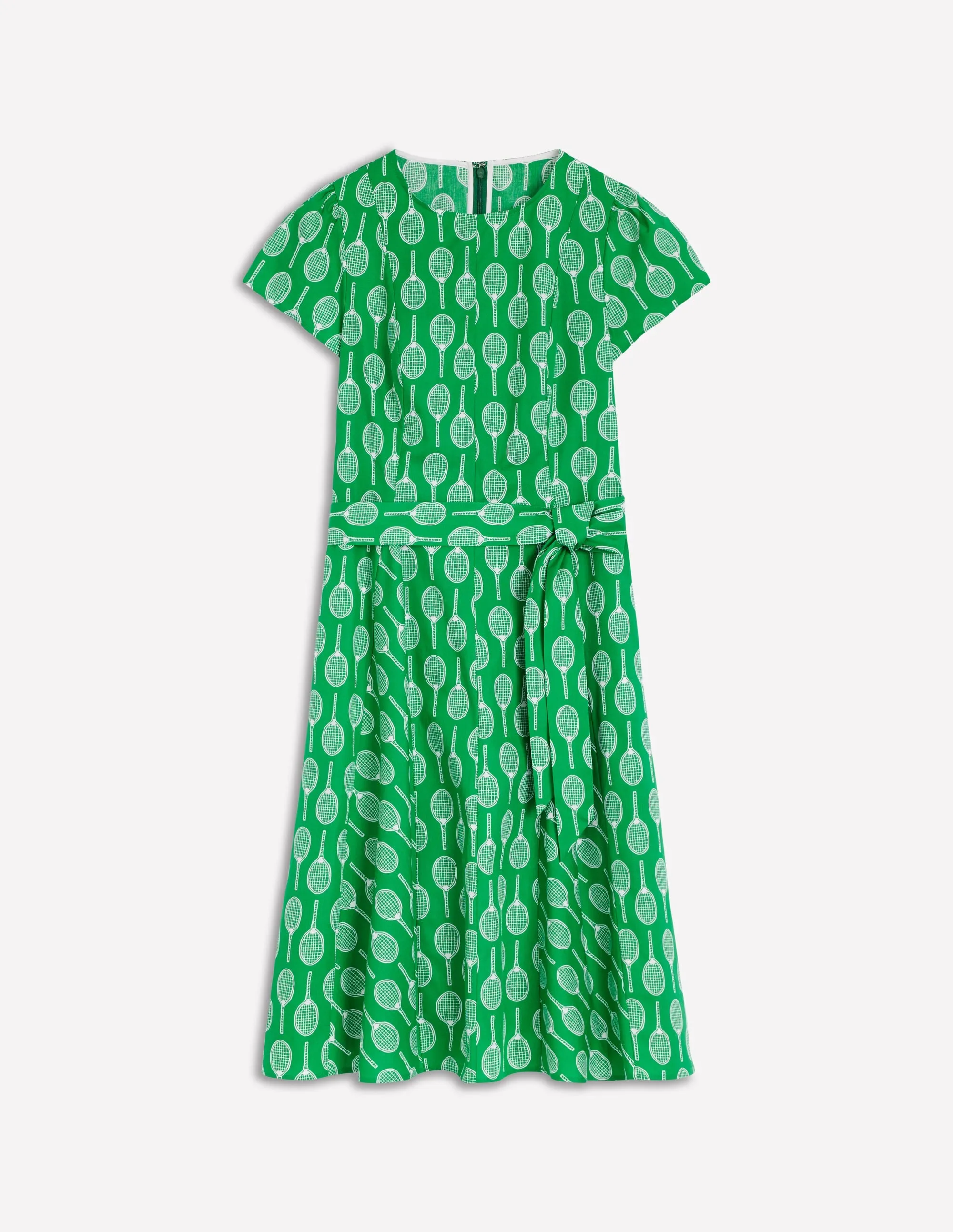 Imo Cotton Short Dress-Rich Emerald, Tennis