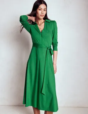 Imogen Collared Jersey Dress-Eden