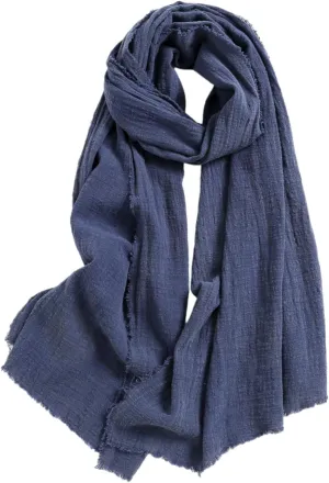 Jeelow Cotton Or Linen Scarf Lightweight Light Shawl Wrap For Men & Women