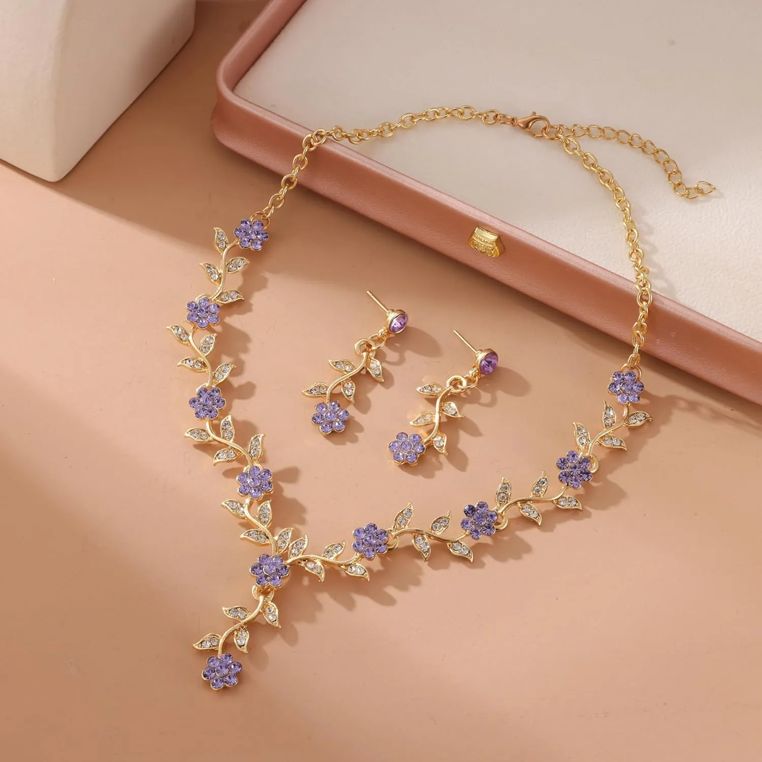 Kamirola Tiaras and Crowns for Women,Tiaras Earrings Necklace, Crystal Bridal Jewelry Set (TR48)