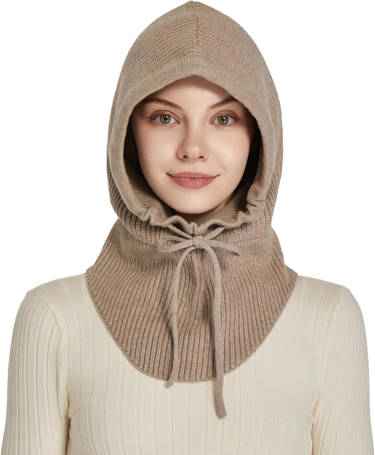 Knit Balaclava Women Winter Hats for Women Winter Face Mask Ski Mask for Men and Women Warm Face Cover Neck Warmer