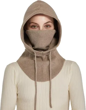 Knit Balaclava Women Winter Hats for Women Winter Face Mask Ski Mask for Men and Women Warm Face Cover Neck Warmer
