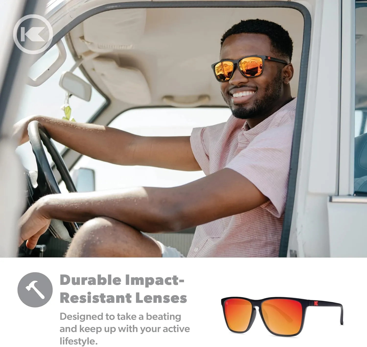 Knockaround Fast Lanes and Sport Polarized Sunglasses for Men & Women - Impact Resistant Lenses & Full UV400 Protection
