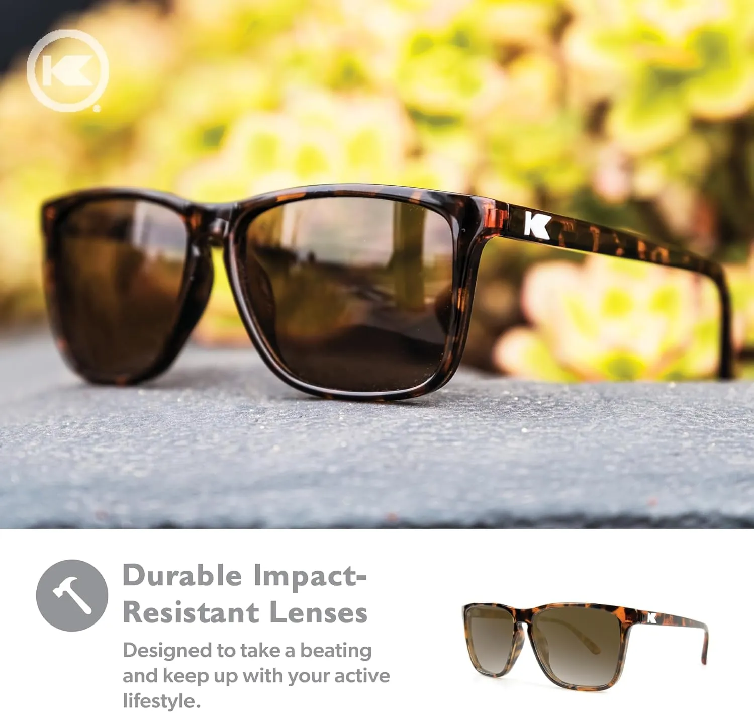 Knockaround Fast Lanes and Sport Polarized Sunglasses for Men & Women - Impact Resistant Lenses & Full UV400 Protection