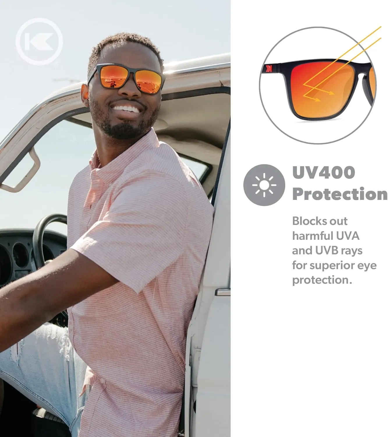 Knockaround Fast Lanes and Sport Polarized Sunglasses for Men & Women - Impact Resistant Lenses & Full UV400 Protection