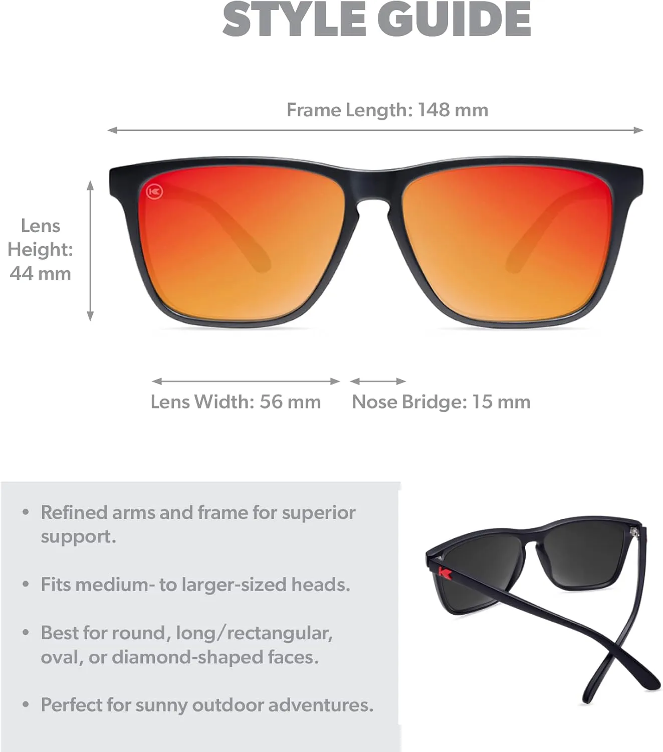 Knockaround Fast Lanes and Sport Polarized Sunglasses for Men & Women - Impact Resistant Lenses & Full UV400 Protection