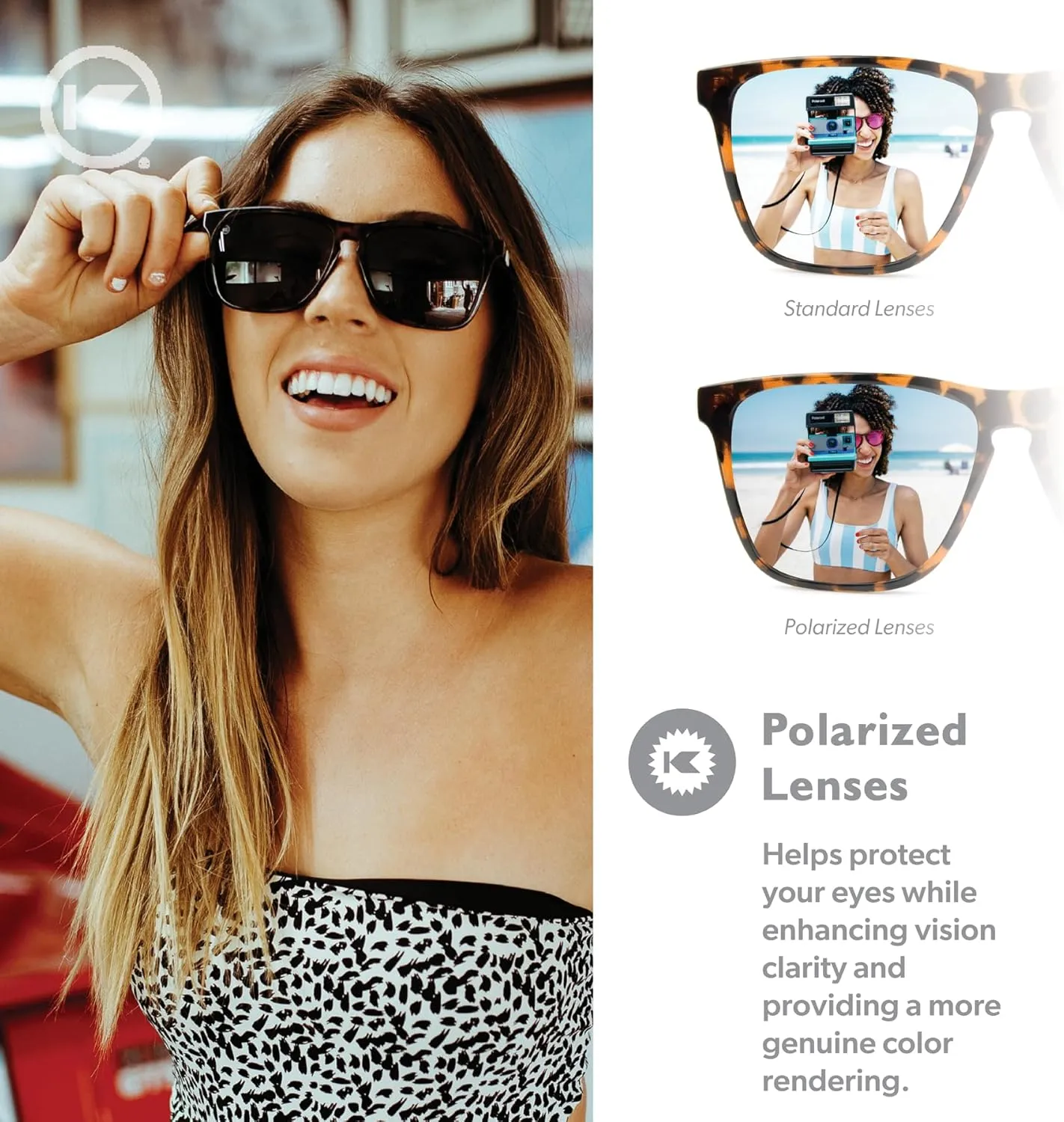 Knockaround Fast Lanes and Sport Polarized Sunglasses for Men & Women - Impact Resistant Lenses & Full UV400 Protection