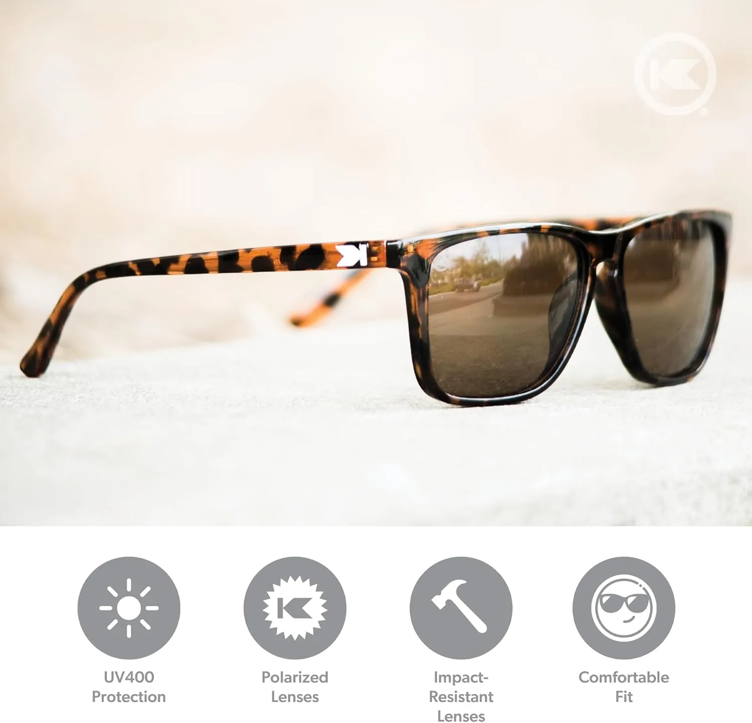 Knockaround Fast Lanes and Sport Polarized Sunglasses for Men & Women - Impact Resistant Lenses & Full UV400 Protection