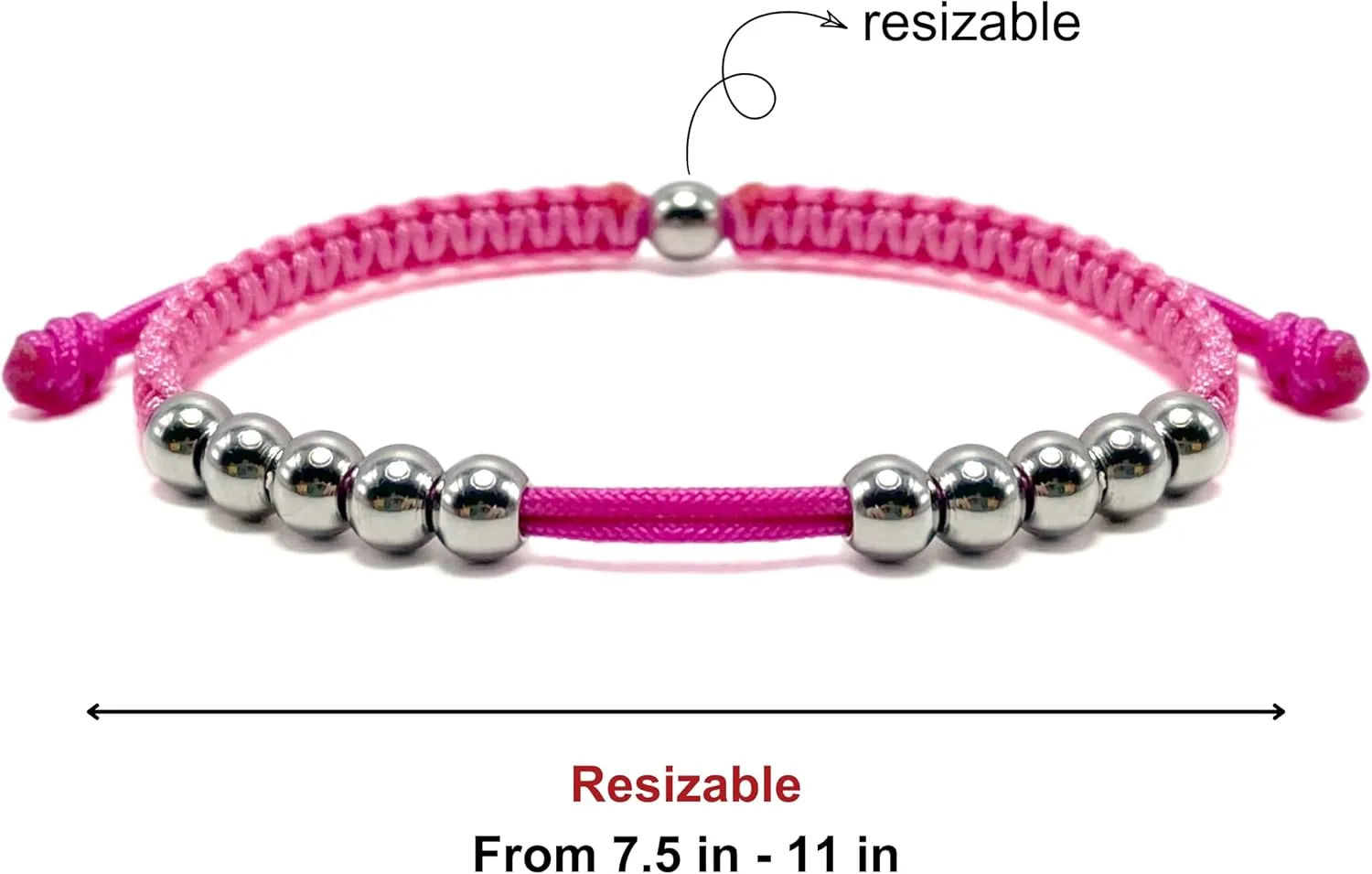 LAMIBEE Golf Stainless Steel 10 Beads Score Counter Bracelet, Golf Stroke Count Bracelet, Resizable and Easy to Adjust Golf Round Scoring Tracker, Durable and Stylish Golf Accessory