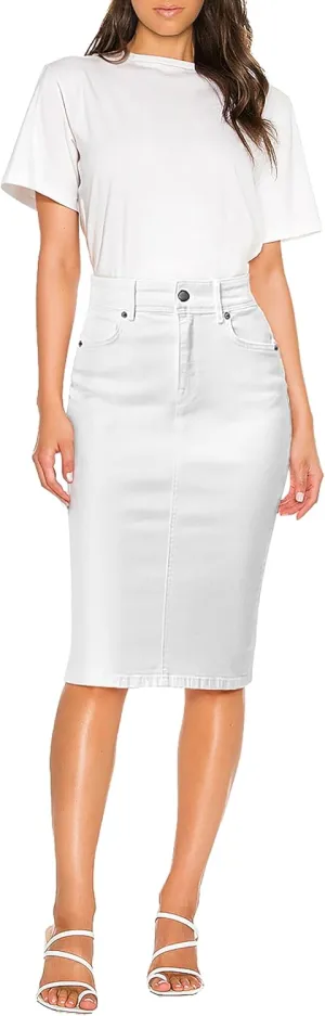 Lexi Womens Super Comfy Stretch Denim Skirt