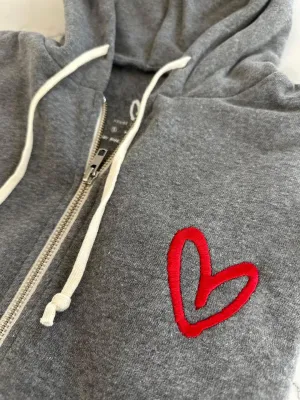 Live What You Love Zip Hoodie (Heather Grey)