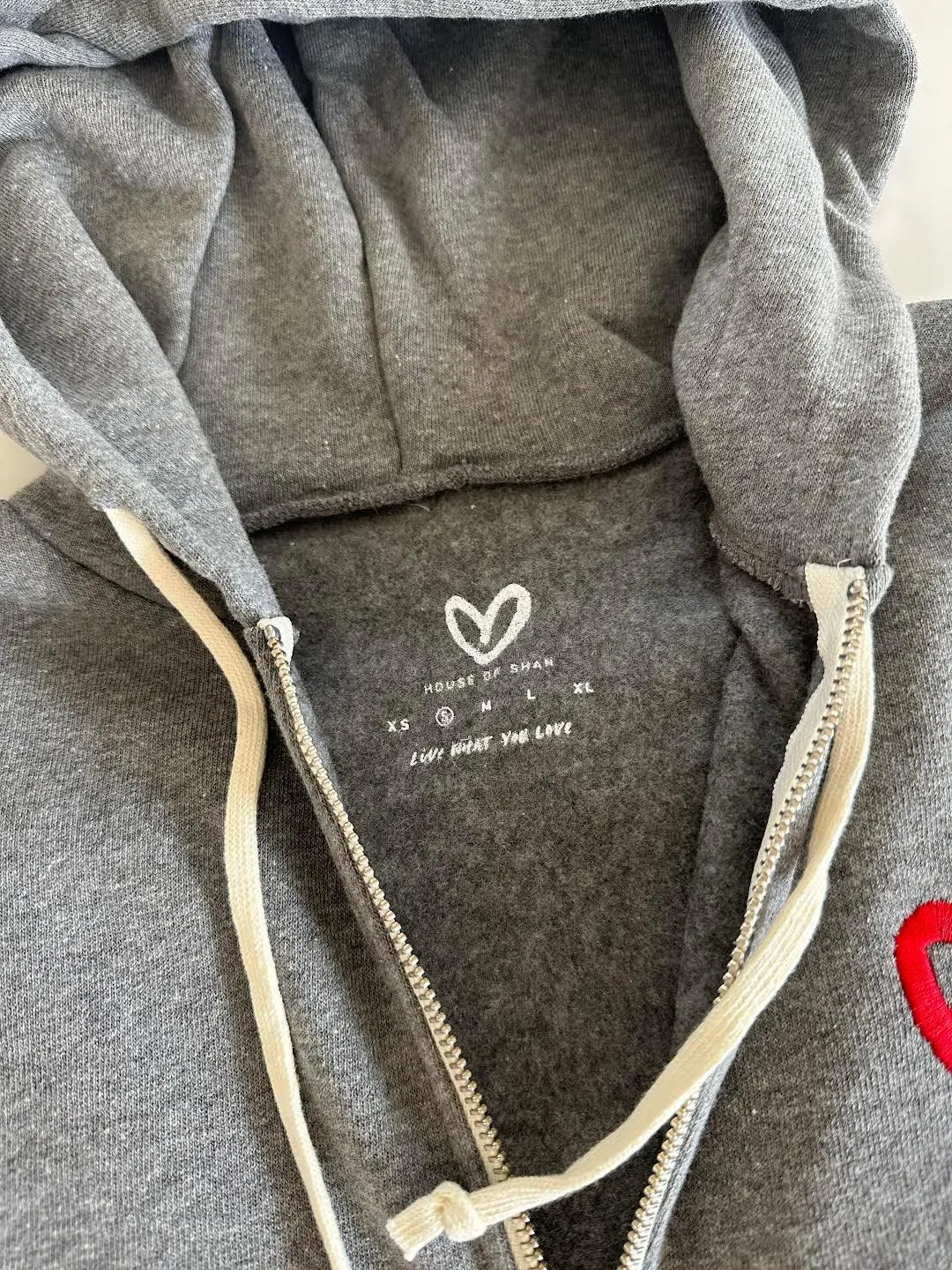 Live What You Love Zip Hoodie (Heather Grey)