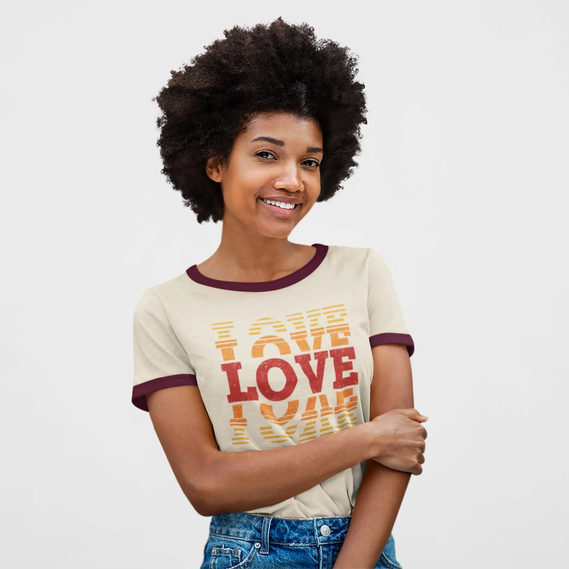Love Love Love Vintage Ringer Tee