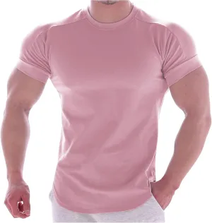 Men Short Sleeve Compression Tops Quick Dry Shirt Cool Dry Fitness Clothing Base Layer T-Shirt for Running Workout Gym