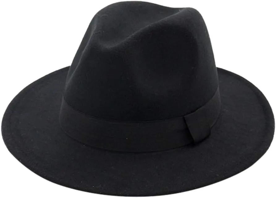 Men Women Vintage Wide Hat with Belt Buckle Adjustable Hats Fedora Hat with Belt Buckle Wide Brim Hats