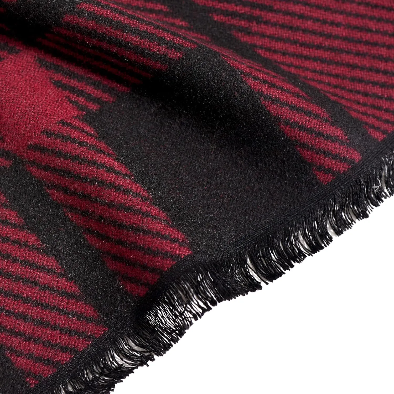 Men's Winter Warm Scarf Premium Cashmere Feel, Luxuriously Soft Long Plaid Pattern