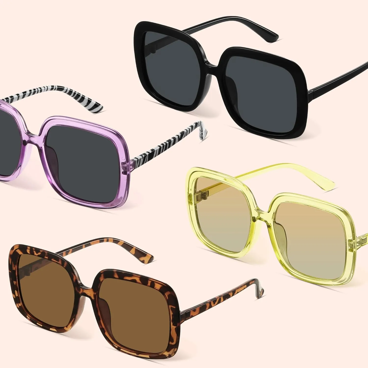 miyya Oversized Polarized Sunglasses Women, Trendy Retro Sun Glasses for Women 2025, Oversized Shades