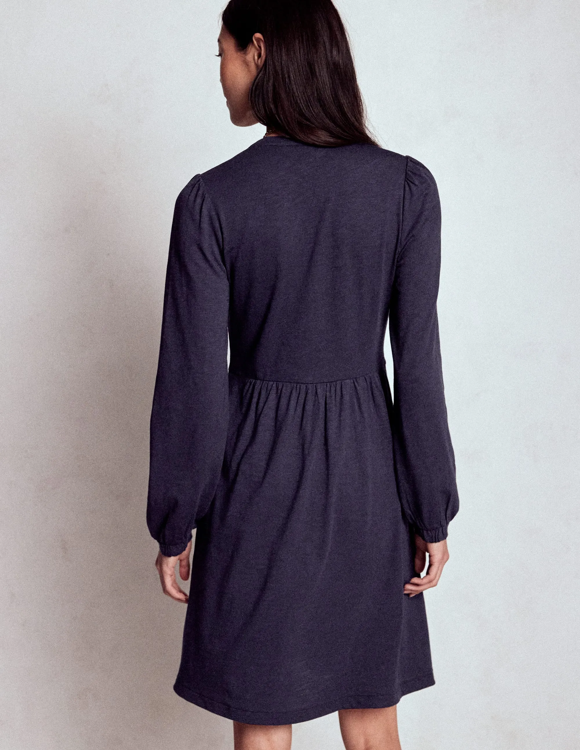 Naomi Relaxed Jersey Dress-Navy