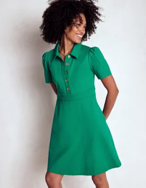 Nicolette Ponte Shirt Dress-Bear Grass