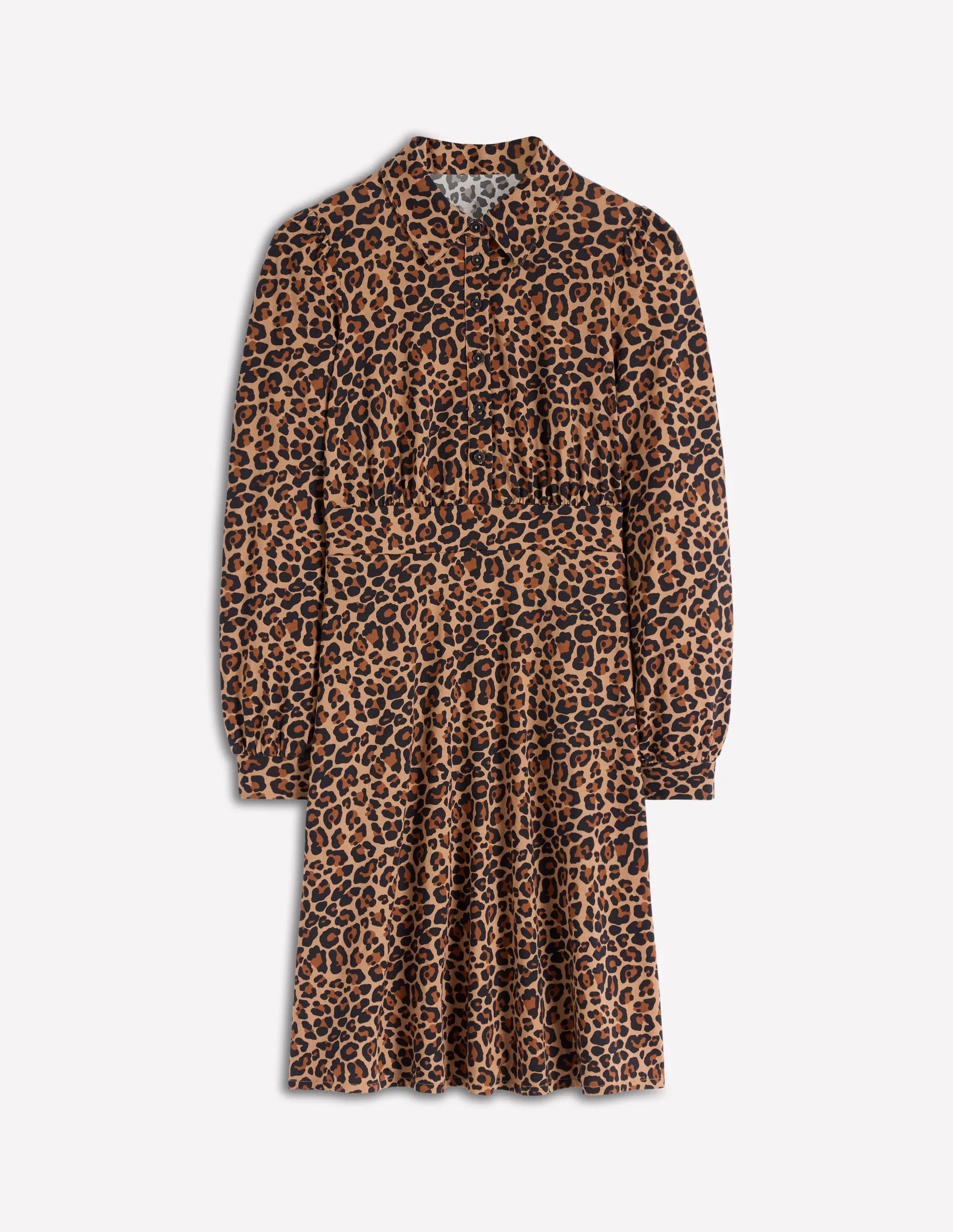 Orla Short Jersey Shirt Dress-Cheetah Pop