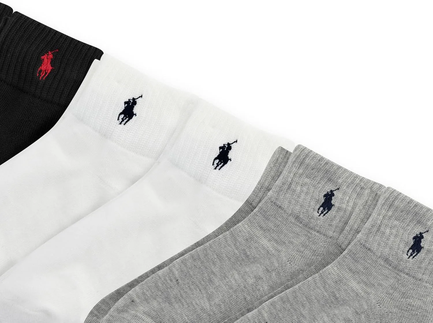 Polo Ralph Lauren Boys' Classic Sport Ankle Socks-6 Pair Pack-Soft Stretchy Yarn & Stay Up Top