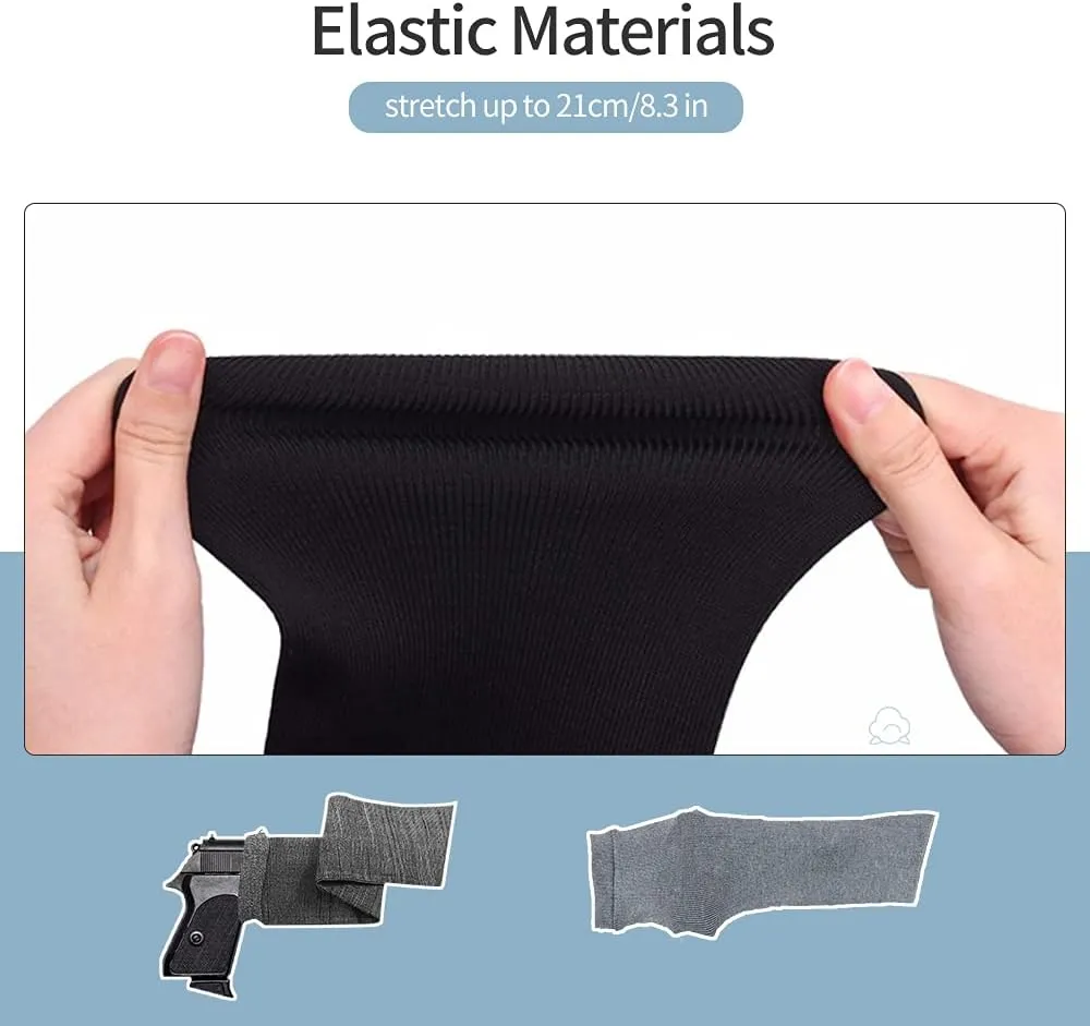 RUBY.Q 5/10/20pcs Handgun Socks, 16in Silicone Treated Knit Gun Socks, Breathable Moisture Gun Sock for Pistol Handgun