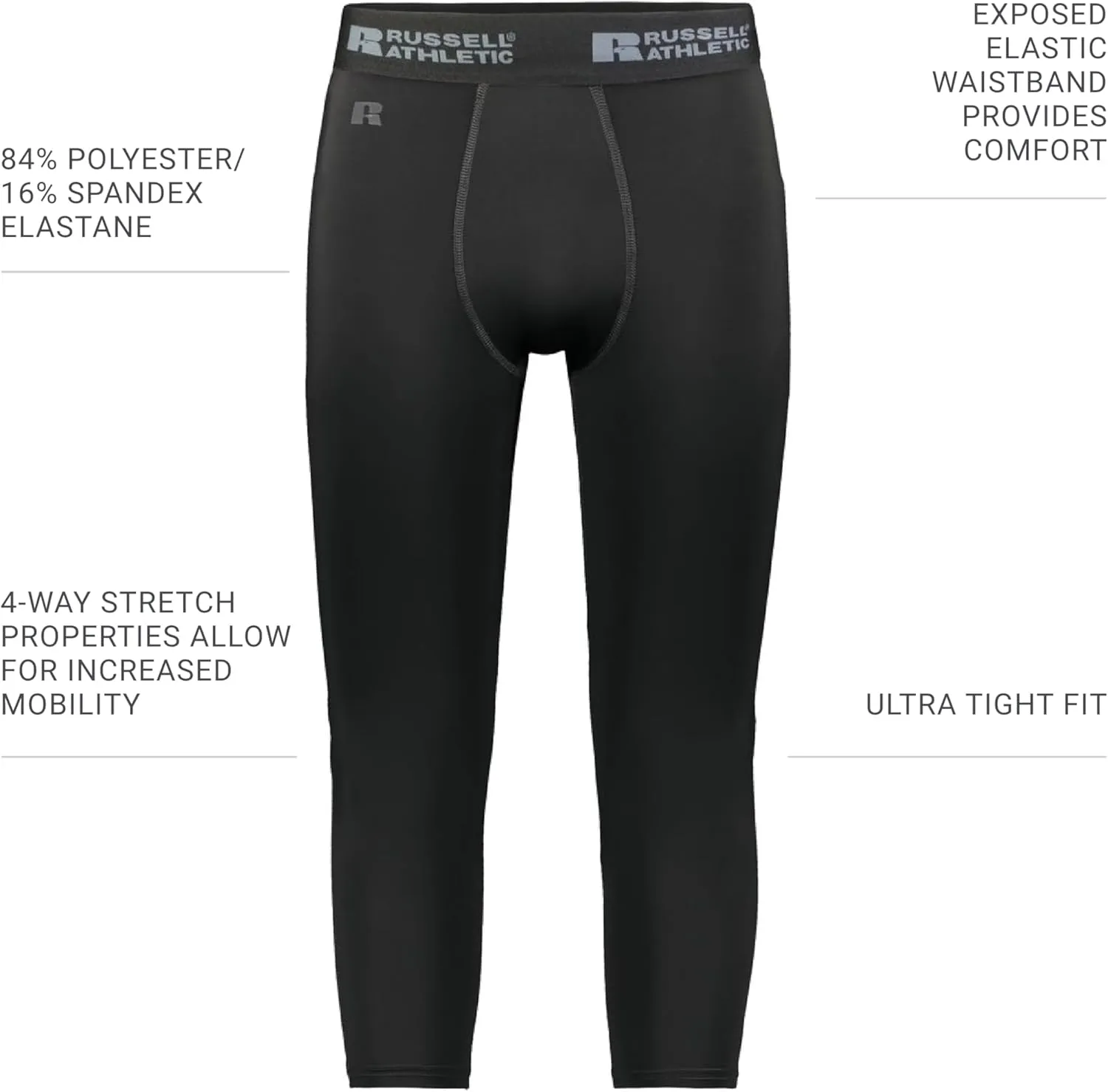 Russell Athletic Men's Compression 7/8 Tight