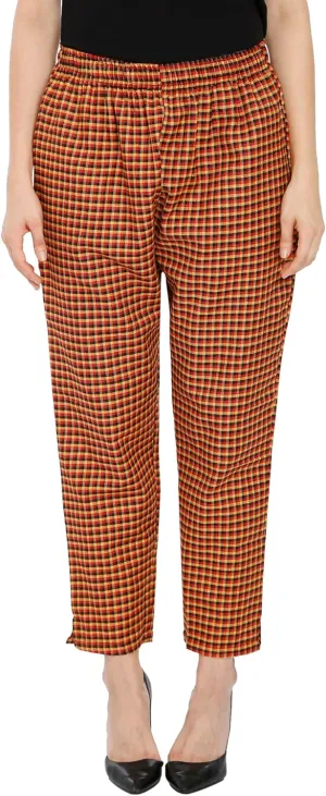 TNQ Women Winter Wear Checked Trouser || Woolen Trouser || Straight Fit Wollen Trouser with Pockets