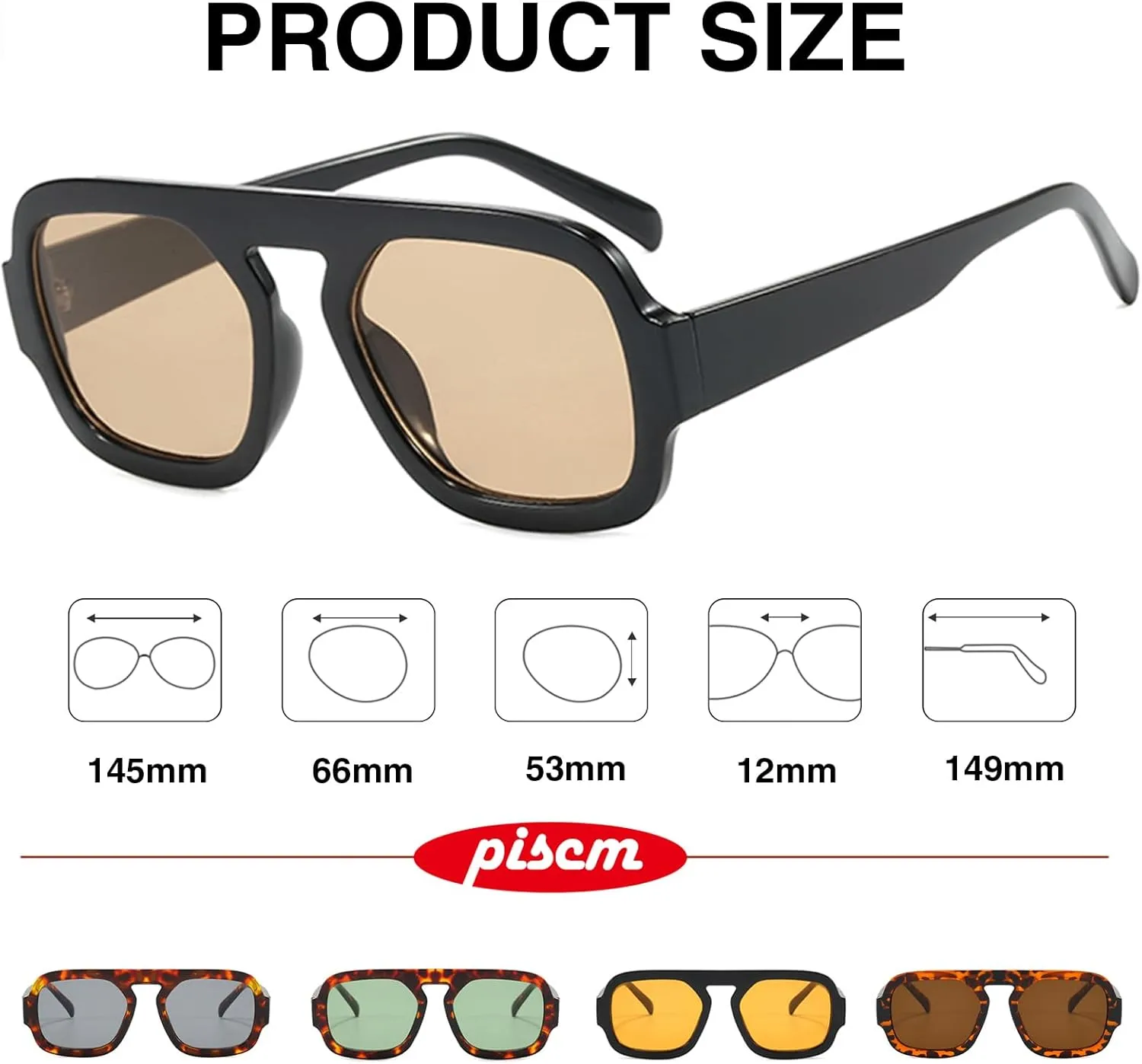 Trendy Hexagon Aviator Sunglasses for Women Men 70s Retro Square Flat Top Geometric Sun Glasses Shades