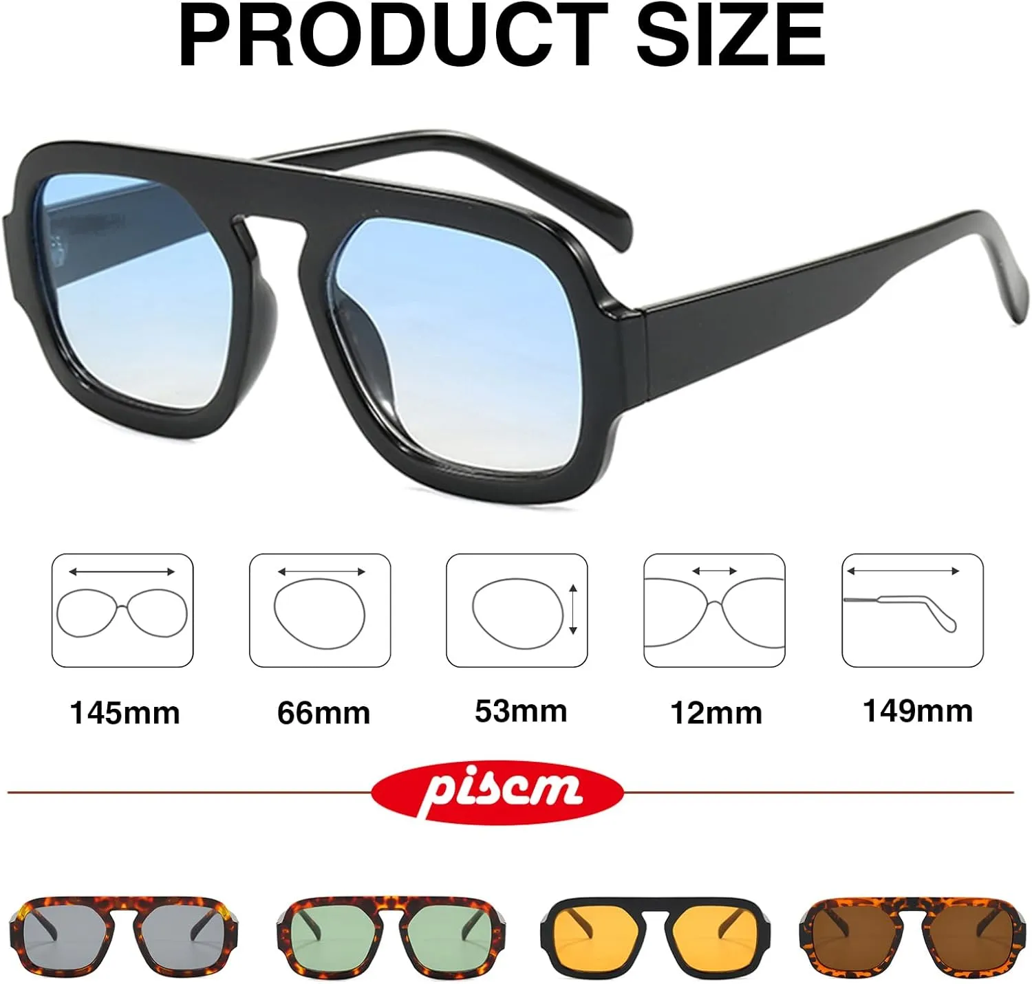 Trendy Hexagon Aviator Sunglasses for Women Men 70s Retro Square Flat Top Geometric Sun Glasses Shades