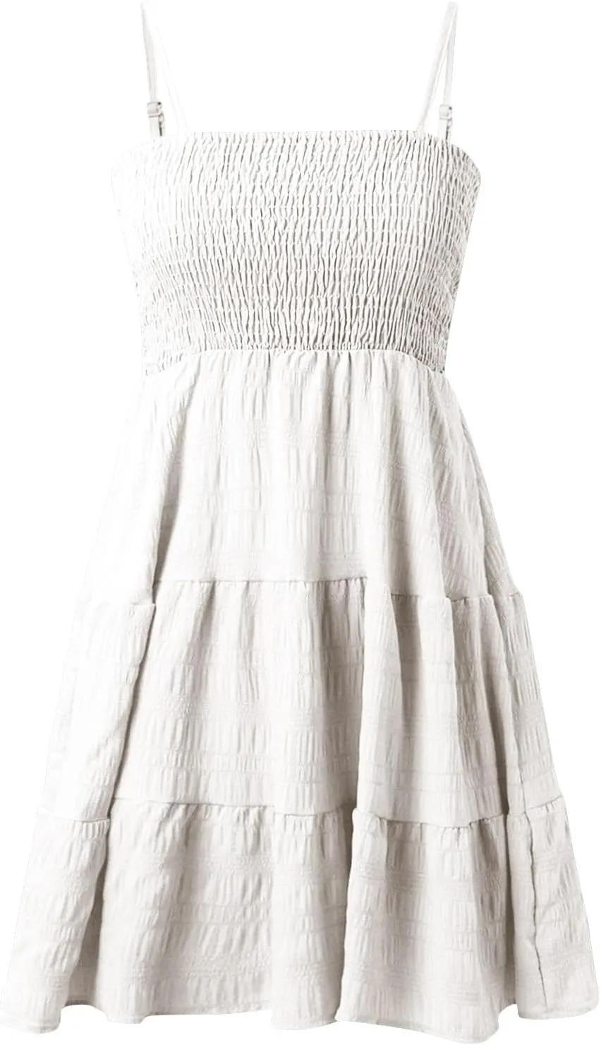 TWGONE Summer Dresses for Teens Spaghetti Strap Cute Short Mini Sundress Women Sleeveless Smock Cami Dress Date Night Outfit