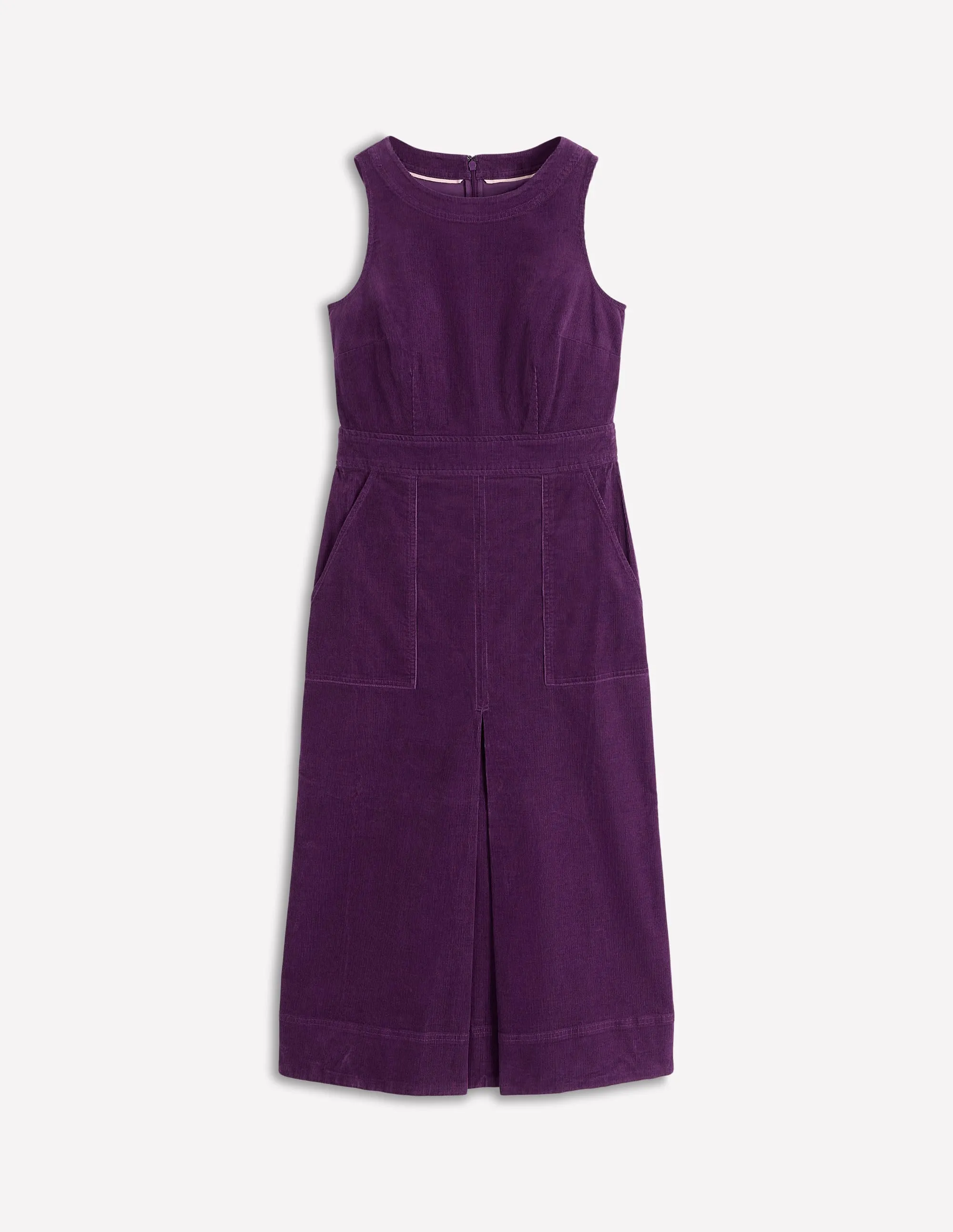 Ula Box Pleat Cord Dress-Viola Purple
