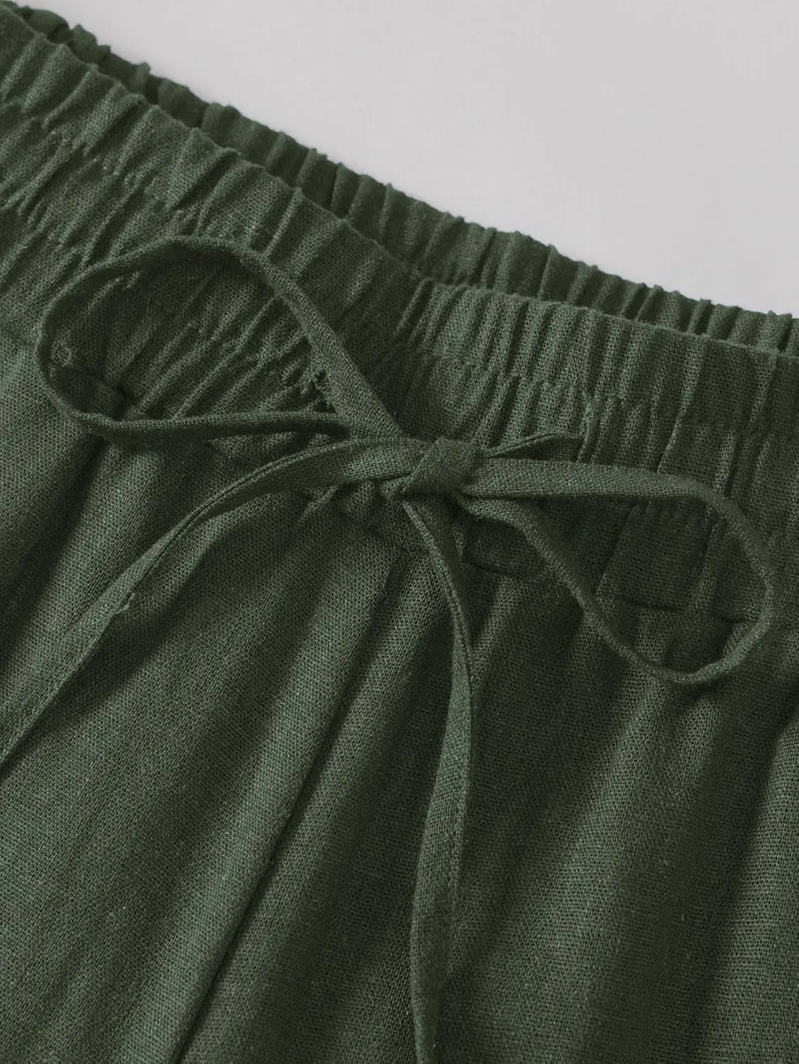 Weintee Women's Petite Linen Pants with Pockets for Summer