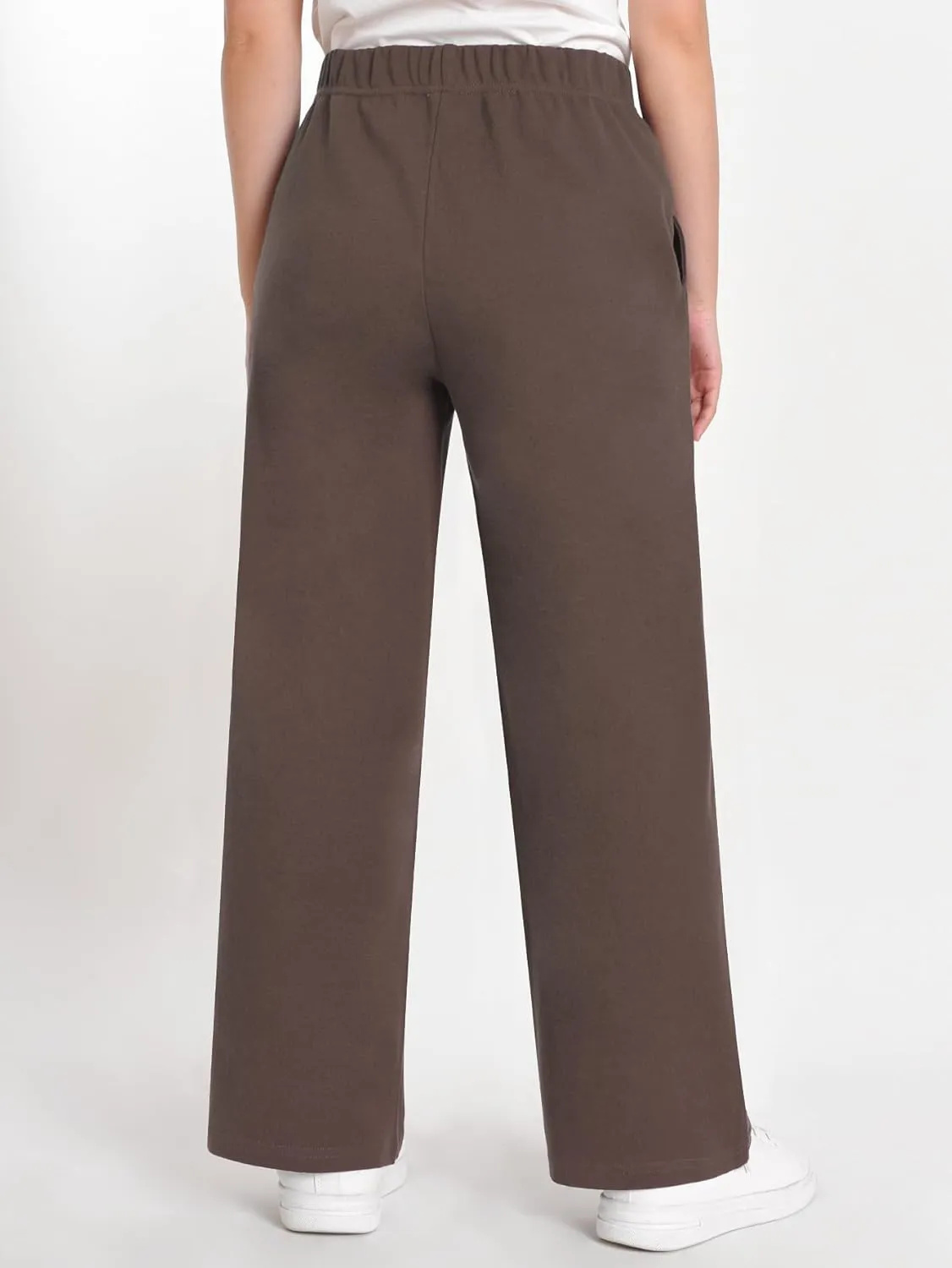 Weintee Women's Petite Wide Leg Knit Pants with Pockets