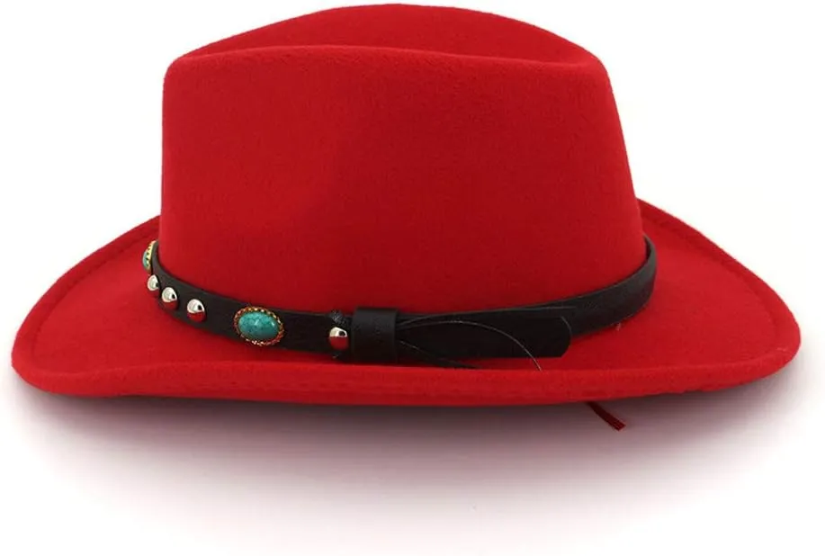 Wide Brim Fedora Hats for Women Men Suede Panama Rancher Hat Pork Pie Jazz Hat Men Fall Winter Panama Hat