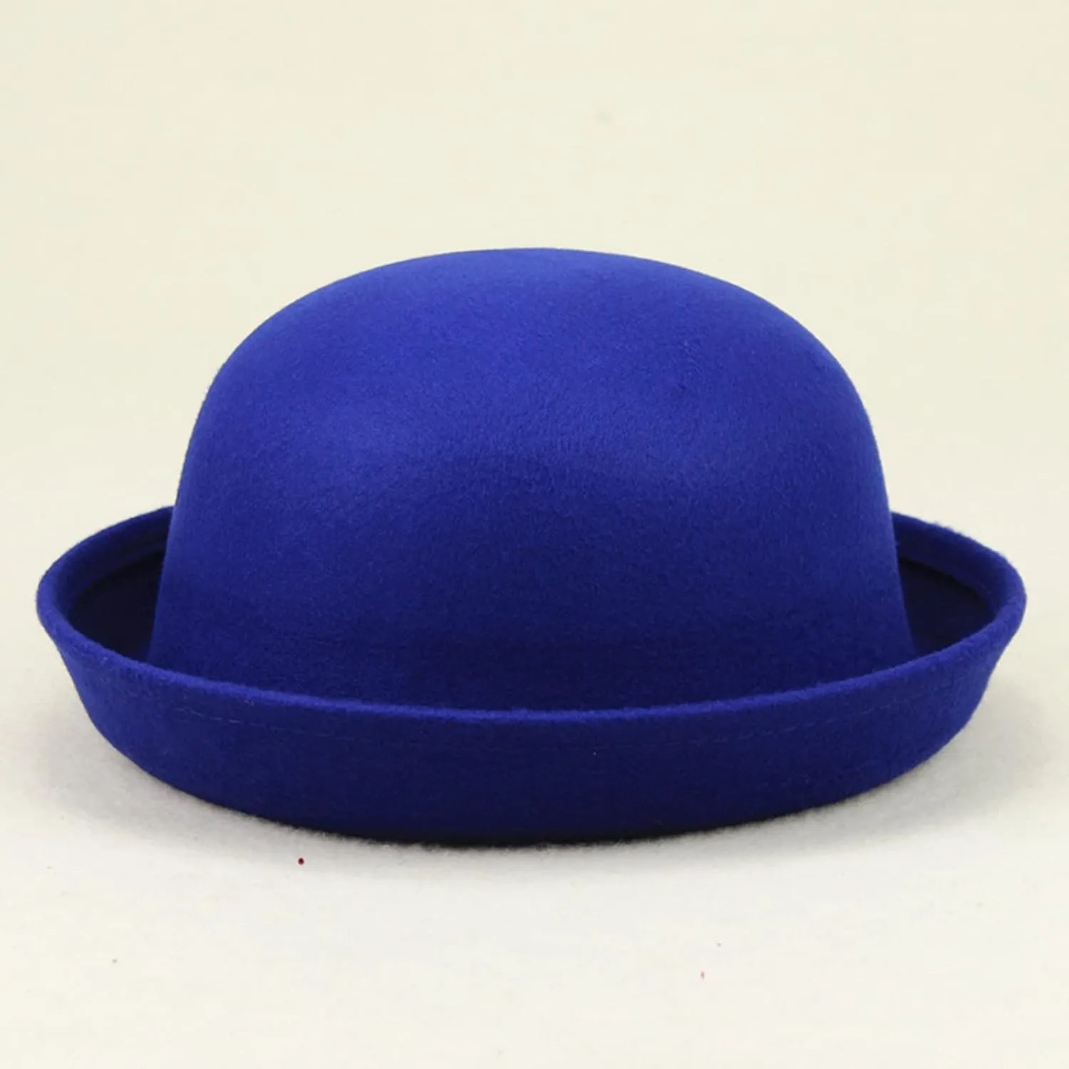 Winter Bowler Hat Classic Pork-Pie Church Hats Elegant Rolled Brim Fedora Hat for Men Women