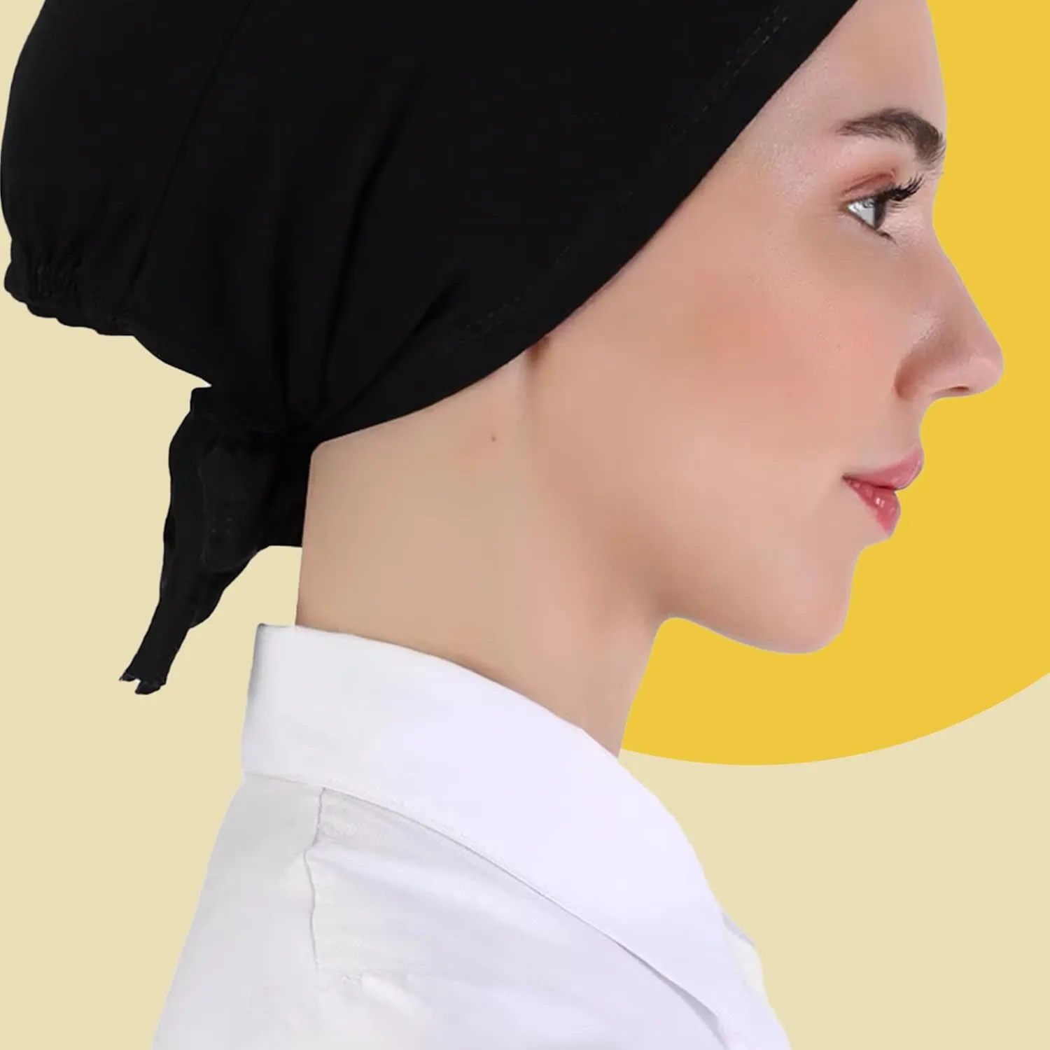 Women Under Scarf Hat Islamic Hijab Head Cap Pull on Closure Hair Bonnet Muslim Womens Turban Beanie Chemo Cab