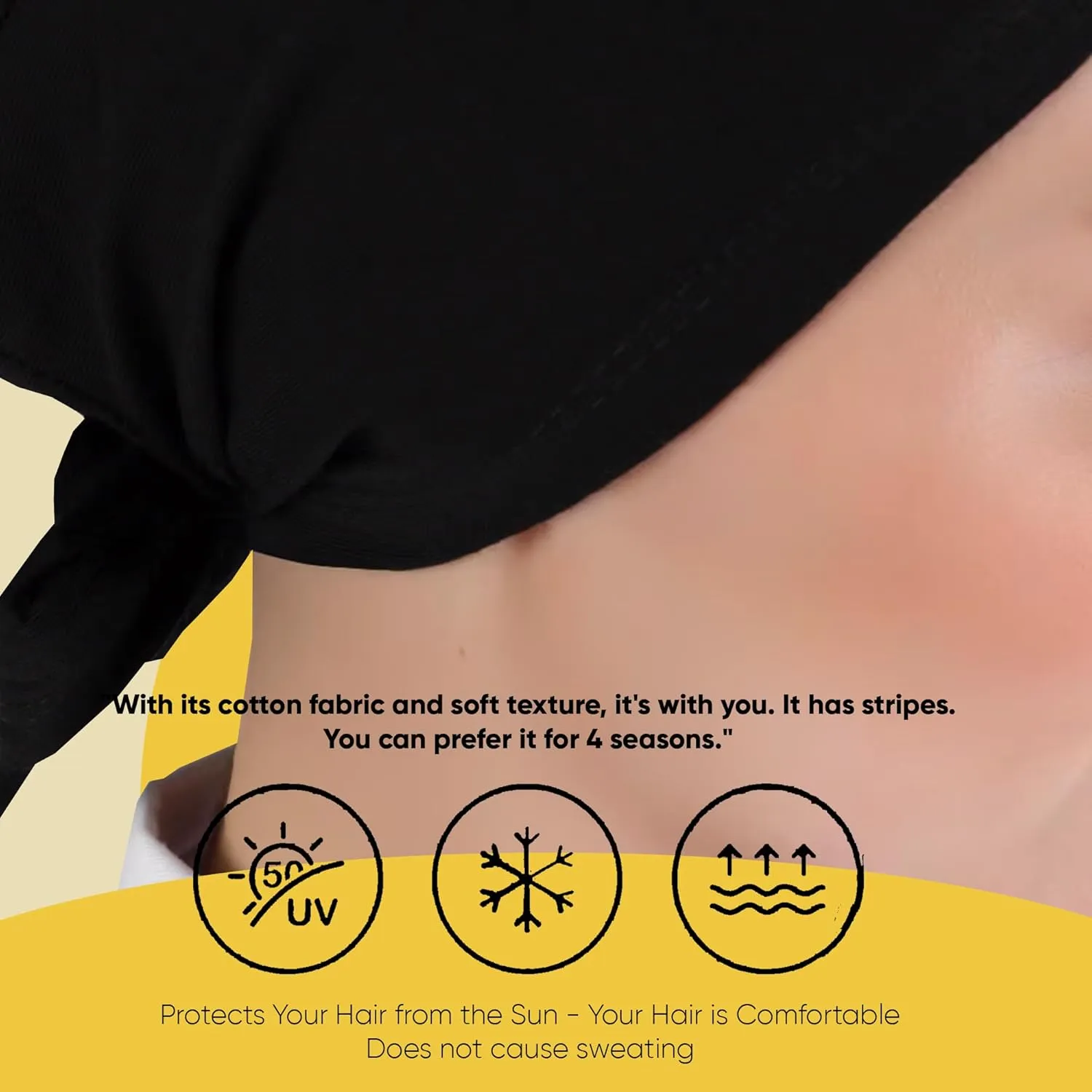 Women Under Scarf Hat Islamic Hijab Head Cap Pull on Closure Hair Bonnet Muslim Womens Turban Beanie Chemo Cab