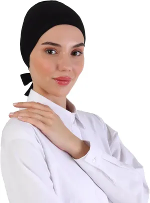 Women Under Scarf Hat Islamic Hijab Head Cap Pull on Closure Hair Bonnet Muslim Womens Turban Beanie Chemo Cab