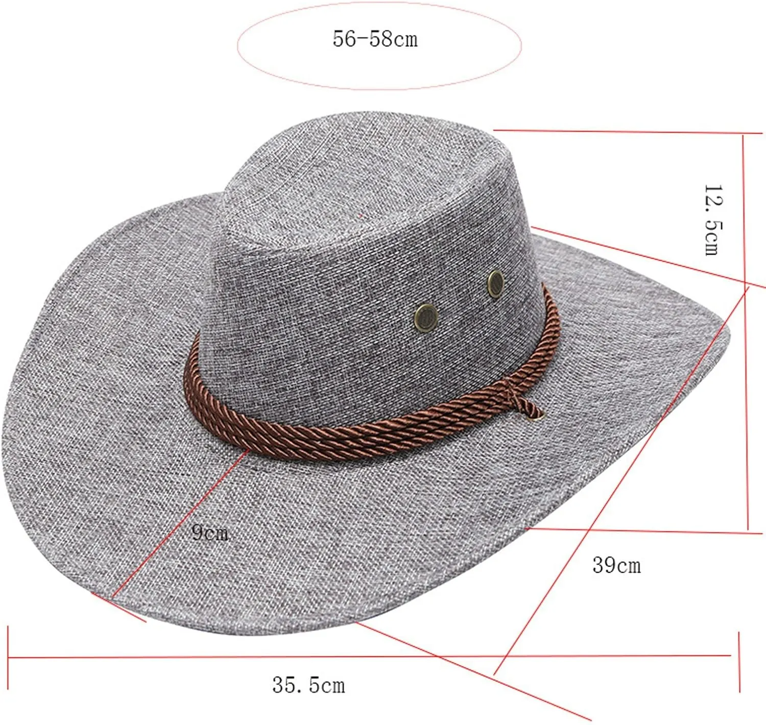 Women Western Cowboy Hat Classic Roll Up Felt Hat Vintage Cowgirl Wide Brim Fedoras Hat with Belt Buckle for Lovers
