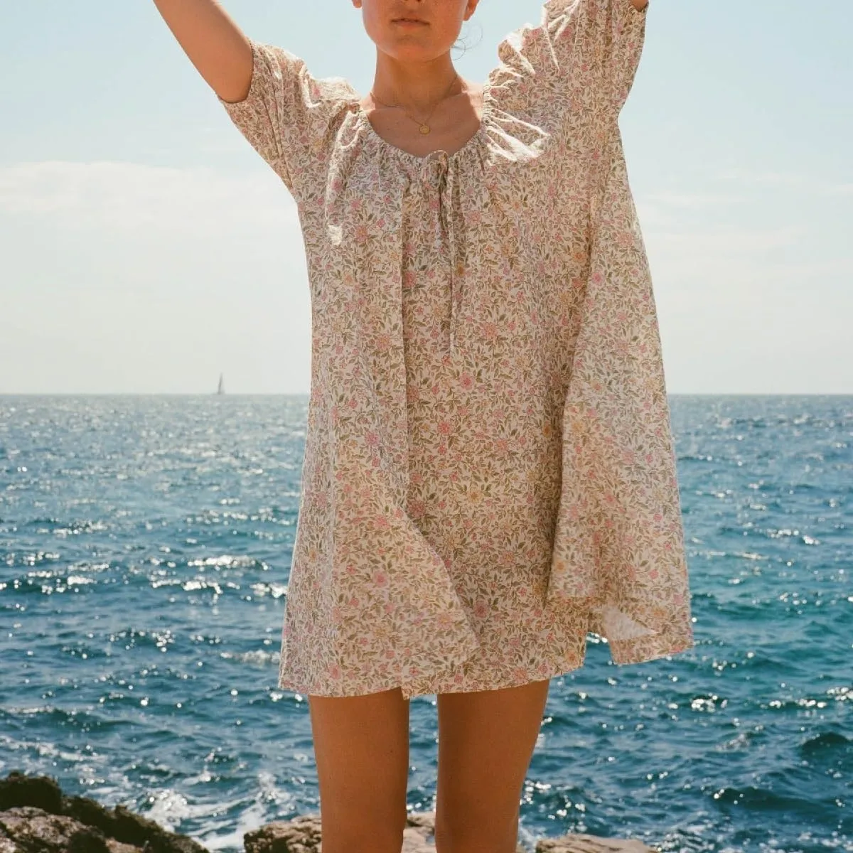 Women Y2k Babydoll Mini Dress Gingham Short Puff Sleeve Square Neck Dress Floral Fairy Loose Fit Sundresses