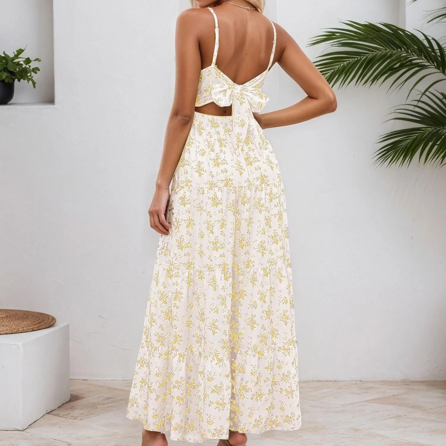 Women Y2k Bodycon Long Dress Spaghetti Strap Low Cut Dresses Casual Backless Trendy Flowy Maxi Dress Sexy Clubwear