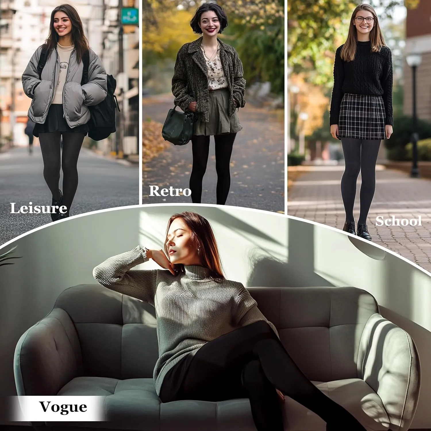 Women's Cable Knit Tights Soft Sweater Opaque Fall Winter Warm Tights for Women Ribbed Knit Striped Thick Stockings