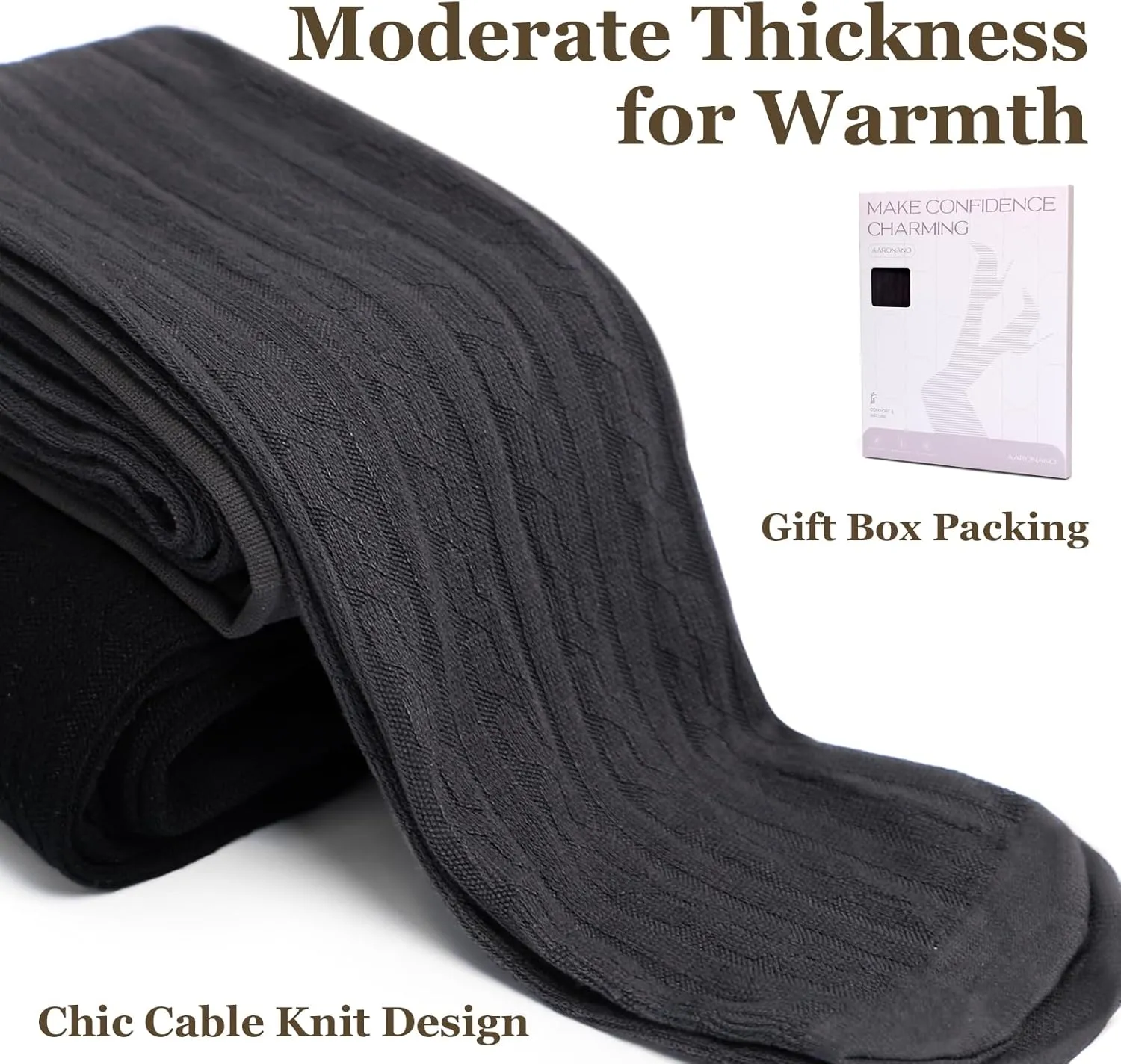 Women's Cable Knit Tights Soft Sweater Opaque Fall Winter Warm Tights for Women Ribbed Knit Striped Thick Stockings