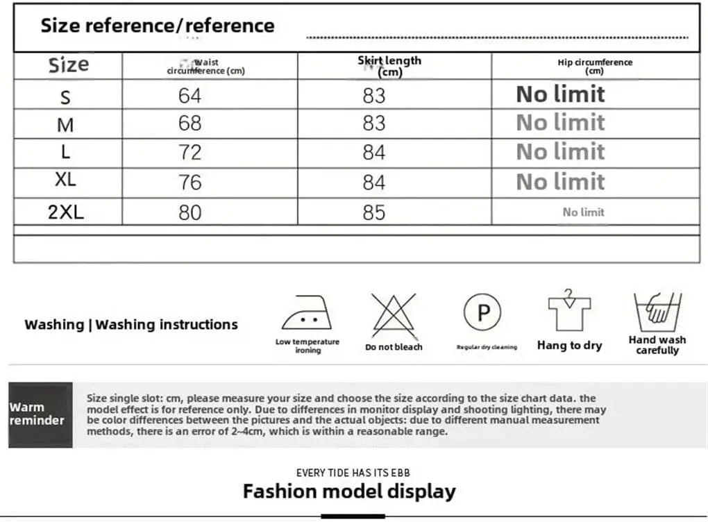 Women's High-Waisted Slimming Pleated Skirt A- Line Umbrella Skirt Medium-Length